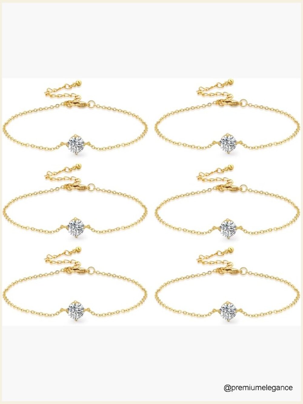 Bridesmaid Knot Bracelet Set - 18K Gold Plated, Hypoallergenic